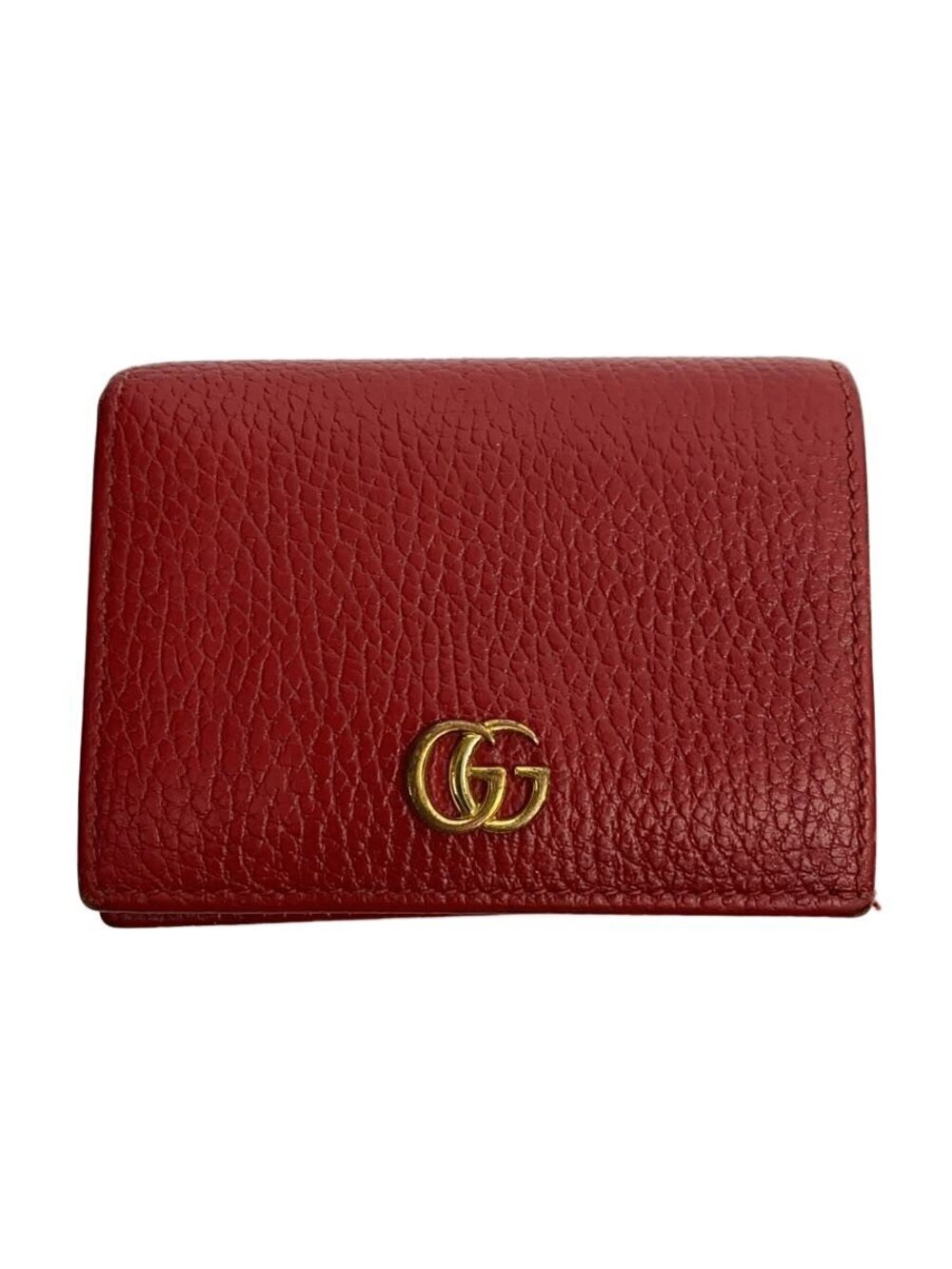 Gucci Card Case Wallet GG Marmont Leather RED